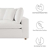 Commix Down Filled Overstuffed 7-Piece Sectional Sofa - Pure White - MOD12187