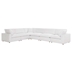Commix Down Filled Overstuffed 6 Piece Sectional Sofa Set - Pure White