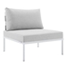 Harmony 8-Piece  Sunbrella® Outdoor Patio All Mesh Sectional Sofa Set - Gray Gray - MOD12260