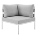 Harmony 8-Piece  Sunbrella® Outdoor Patio All Mesh Sectional Sofa Set - Gray Gray - MOD12260
