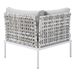 Harmony 8-Piece  Sunbrella® Basket Weave Outdoor Patio Aluminum Sectional Sofa Set - Taupe Gray - Style A - MOD12261