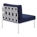 Harmony 8-Piece  Sunbrella® Outdoor Patio All Mesh Sectional Sofa Set - Gray Navy - MOD12300