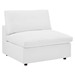 Commix Down Filled Overstuffed Vegan Leather 6-Piece Sectional Sofa - White- Style A - MOD12307