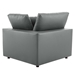 Commix Down Filled Overstuffed Vegan Leather 5-Piece Sectional Sofa - Gray- Style B - MOD12309