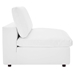 Commix Down Filled Overstuffed Vegan Leather 5-Piece Sectional Sofa - White- Style A - MOD12310