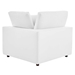 Commix Down Filled Overstuffed Vegan Leather 5-Piece Sectional Sofa - White- Style B - MOD12345