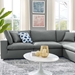 Commix Down Filled Overstuffed Vegan Leather 6-Piece Sectional Sofa - Gray- Style B - MOD12352