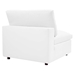 Commix Down Filled Overstuffed Vegan Leather 5-Piece Sectional Sofa - White- Style C - MOD12355