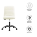 Ripple Armless Vegan Leather Office Chair - Black White - MOD12417