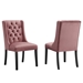 Baronet Performance Velvet Dining Chairs - Set of 2 - Dusty Rose - MOD12516