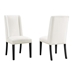 Baron Performance Velvet Dining Chairs - Set of 2 - White