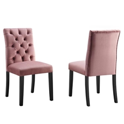 Duchess Performance Velvet Dining Chairs - Set of 2 - Dusty Rose 