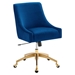 Discern Performance Velvet Office Chair - Navy - Style A - MOD12607