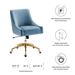 Discern Performance Velvet Office Chair - Light Blue - Style A - MOD12608