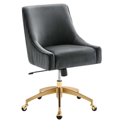 Discern Performance Velvet Office Chair - Gray - Style A 