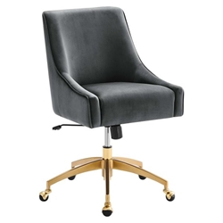 Discern Performance Velvet Office Chair - Gray - Style B 