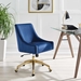 Discern Performance Velvet Office Chair - Navy - Style B - MOD12613