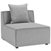 Saybrook Outdoor Patio Upholstered 3-Piece Sectional Sofa - Gray - MOD12632