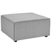 Saybrook Outdoor Patio Upholstered Loveseat and Ottoman Set - Gray - MOD12634