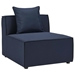 Saybrook Outdoor Patio Upholstered 5-Piece Sectional Sofa - Navy - Style B - MOD12655