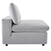 Commix Down Filled Overstuffed Performance Velvet Armless Chair - Light Gray - MOD12665