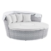 Scottsdale Canopy Outdoor Patio Daybed - Light Gray White - MOD12692