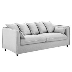 Avalon Slipcover Fabric Sofa - Light Gray 