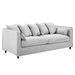 Avalon Slipcover Fabric Sofa - Light Gray - MOD12706