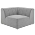 Bartlett Upholstered Fabric Corner Chair - Light Gray