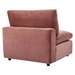 Commix Down Filled Overstuffed Performance Velvet 6-Piece Sectional Sofa - Dusty Rose - Style A - MOD12769