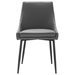 Viscount Vegan Leather Dining Chairs - Set of 2 - Black Gray - MOD12775