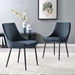Viscount Upholstered Fabric Dining Chairs - Set of 2 - Black Azure - MOD13046