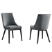 Viscount Accent Performance Velvet Dining Chairs - Set of 2 - Gray - MOD13053