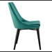 Viscount Accent Performance Velvet Dining Chairs - Set of 2 - Teal - MOD13077