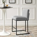 Indulge Channel Tufted Fabric Counter Stool - Light Gray - MOD13193