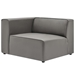Mingle Vegan Leather 3-Piece Sectional Sofa - Gray - MOD13296