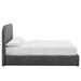 Keynote Upholstered Fabric Curved King Platform Bed - Heathered Weave Slate - MOD9265