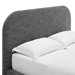 Keynote Upholstered Fabric Curved King Platform Bed - Heathered Weave Slate - MOD9265