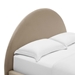 Resort Performance Velvet Arched Round Full Platform Bed - Taupe - MOD9268