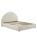 Resort Performance Velvet Arched Round Full Platform Bed - Alabaster - MOD9269