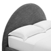 Resort Upholstered Fabric Arched Round Full Platform Bed - Heathered Weave Slate - MOD9270
