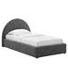 Resort Upholstered Fabric Arched Round Twin Platform Bed - Heathered Weave Slate - MOD9297