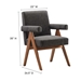Lyra Fabric Dining Room Chair - Set of 2 - Dark Gray Fabric - MOD9687