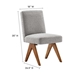 Lyra Boucle Fabric Dining Room Side Chair - Set of 2 - Light Gray - MOD9692