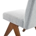 Lyra Fabric Dining Room Side Chair - Set of 2 - Light Gray Fabric - MOD9695
