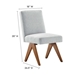 Lyra Fabric Dining Room Side Chair - Set of 2 - Light Gray Fabric - MOD9695