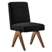 Lyra Boucle Fabric Dining Room Side Chair - Set of 2 - Black - MOD9700