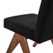 Lyra Boucle Fabric Dining Room Side Chair - Set of 2 - Black - MOD9700