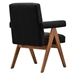 Lyra Boucle Fabric Dining Room Chair - Set of 2 - Black - MOD9714
