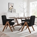 Lyra Boucle Fabric Dining Room Chair - Set of 2 - Black - MOD9714